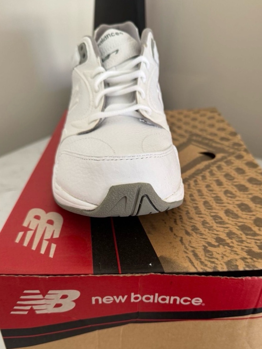 New Balance 927 Rollbar White Leather Sneakers Size W 12